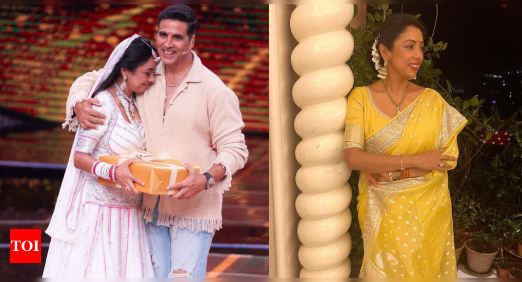 Rupali Ganguly wears the yellow saree gifted by Akshay Kumar on Raksha Bandhan; writes 'I absolutely love the saree and it's my favourite colour too'