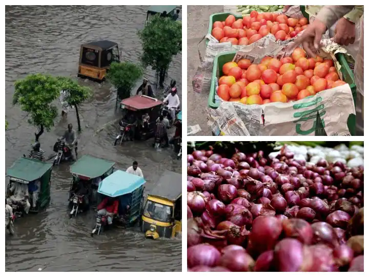 Pakistan Heavy Rainfall Flood Price Hike Vegetables Tomatoes Onions Price Weekly Inflation Rate