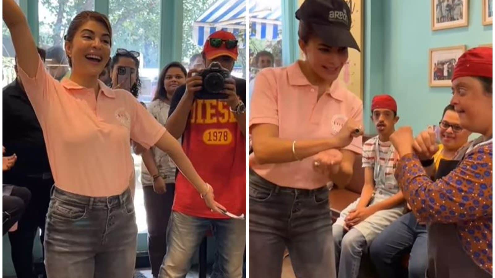 Jacqueline Fernandez Celebrates Autism Pride Day with Specially Abled Adults from Cafe Arpan