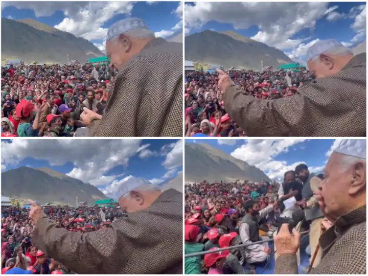 Farooq Abdullah Dance In Rally Also Said BJP Is Responsible For Unemployment ANN