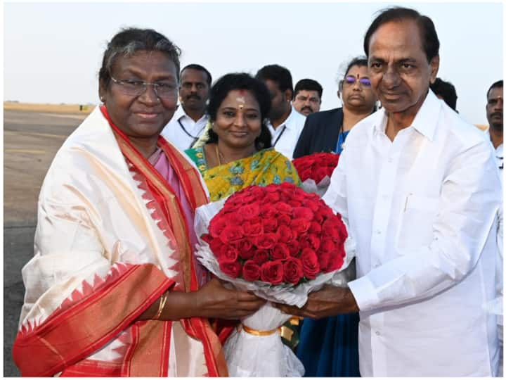 President Draupadi Murmu Reached Telangana Welcomed By CM KCR ANN