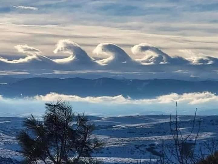 America Beautiful Clouds Scenery Wave Shaped Clouds In US Sky