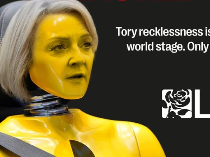 Britain Labor Party Campaign Make Liz Truss Jeremy Hunt Joker