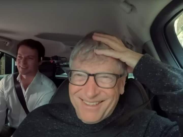 Bill Gates Self Driving Bill Gates Sitting In A Self Driving Car Said Computer Games | Bill Gates Self-Driving: सेल्फ ड्राइविंग कार में बैठे बिल गेट्स, बोले
