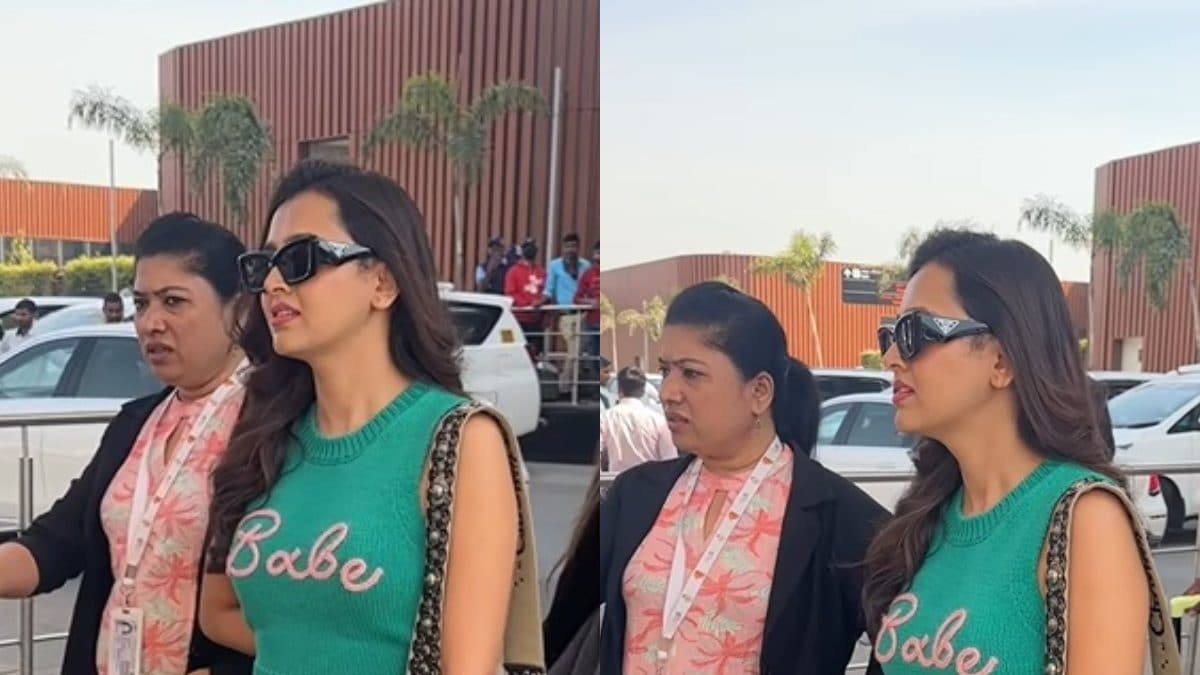 Tejasswi Prakash Slips Into Chic Casuals As She Jets Off To Attend An Awards Show; Watch