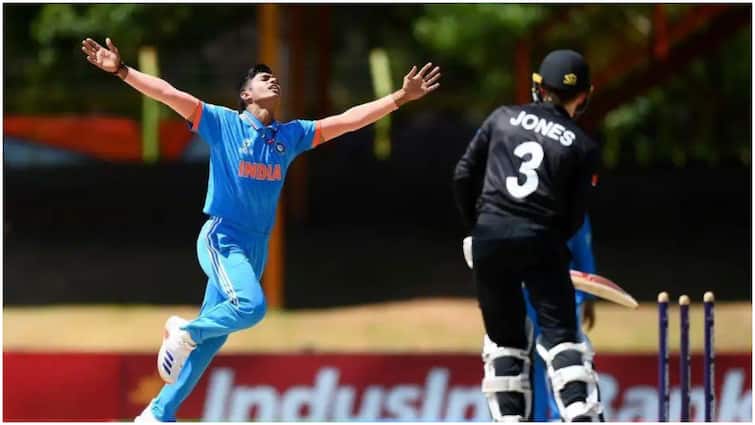 India U19 Vs New Zealand U19 India U19 Won By 214 Runs Musheer Khan Saumy Pandey ICC Under 19 World Cup 2024